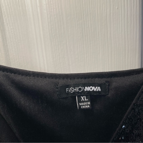 Elegant Black Sequin Jumpsuit XL Fashion Nova - Picture 8 of 13